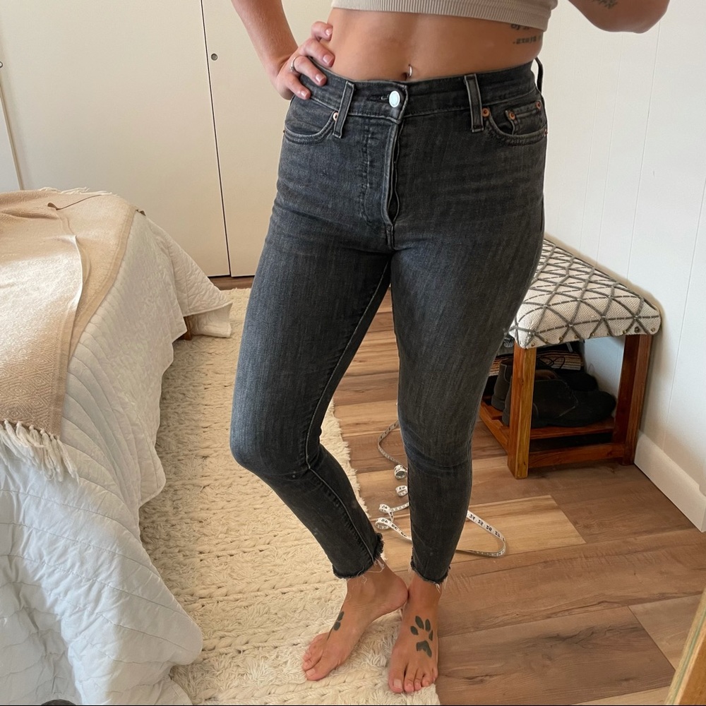 Levi’s high waisted wedgie skinny button fly jeans
